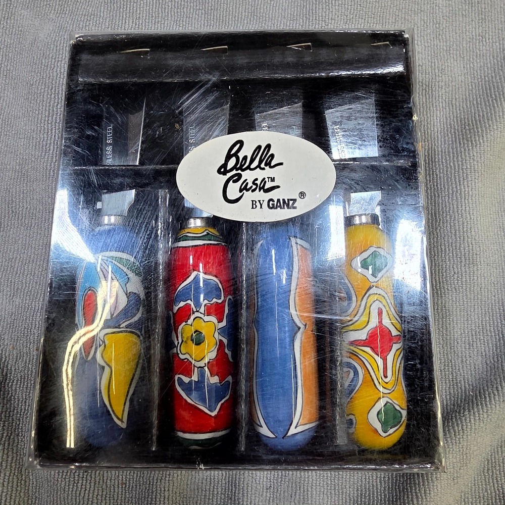 Bella Casa by Ganz Cheese Spreader Set 5in Multicolor Ceramic Hand-Painted - Picture 8 of 9